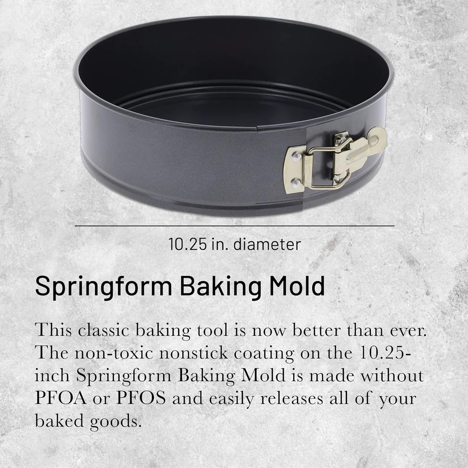 DE BUYER - 4844.20 Springform Cake Tin Non-Stick Coated Steel Diameter 20 cm Height 6.5 cm Grey