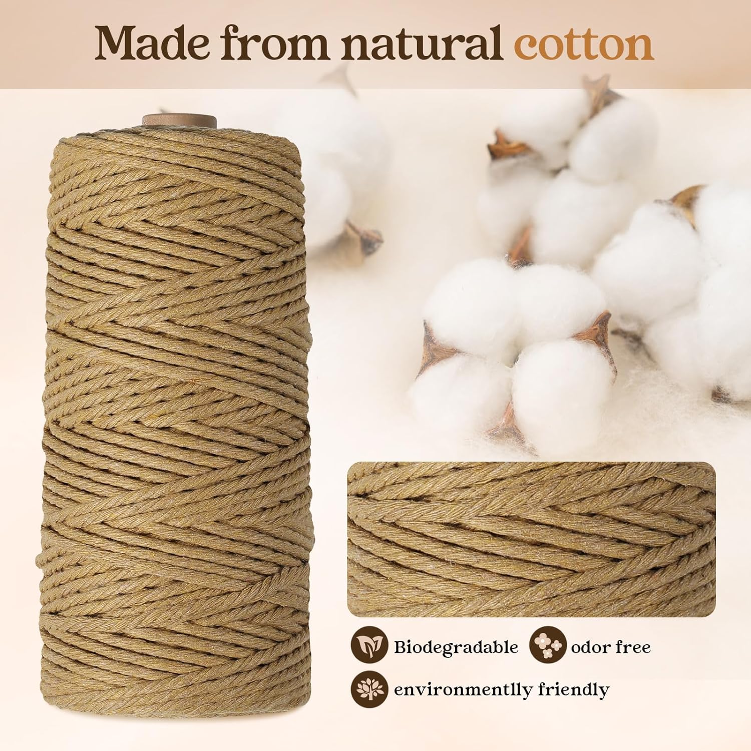 Wesnoy 12 Rolls Macrame Cord, 3 mm x 1308 Yards Natural Cotton Twine, Colored Macrame String, Colorful Cotton Rope for DIY Crafts Knitting, Artworks, Wall Hanging, Plant Hangers (Classic Color)