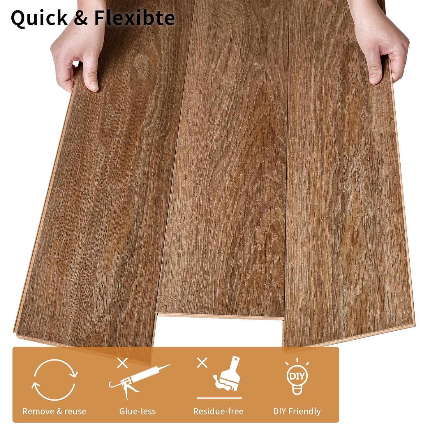 6mm Thick PVC Vinyl Flooring 18-Pack Planks (6x36 Inch), Cushioned Core for Superior Comfort & Quiet, Waterproof Click Lock for Home, Apartment, Office