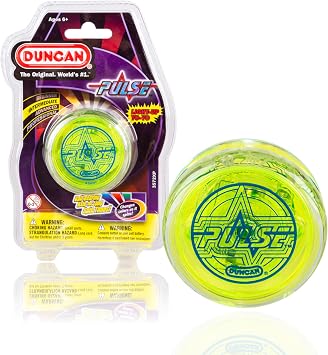Duncan Toys Pulse LED Light-Up Yo-Yo, Intermediate Yo-Yo, Clear/Green