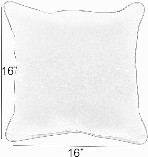 Miniatura 8 de Mozaic Company Sunbrella - Juego de 2 almohadas con cable para interiores y exteriores, lona azul marino y plata fundida