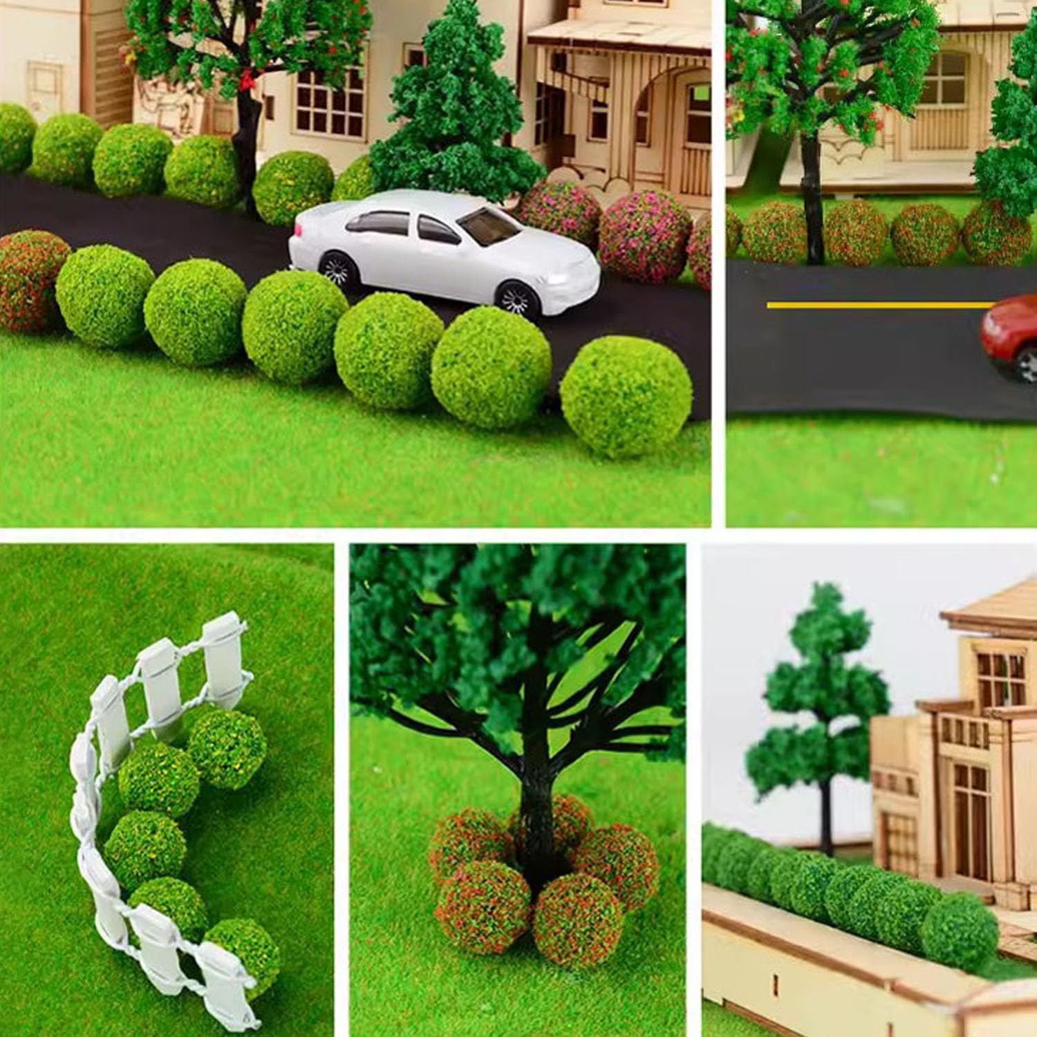 QuarenDen Scenery Basing Material Kit, 12 Bags, Basing Material Kit, Diorama Supplies, Decorative Sand, Stone, Grass, Moss Stick, River for Model Railway, Fairy Garden Diorama Scenery - Image 4