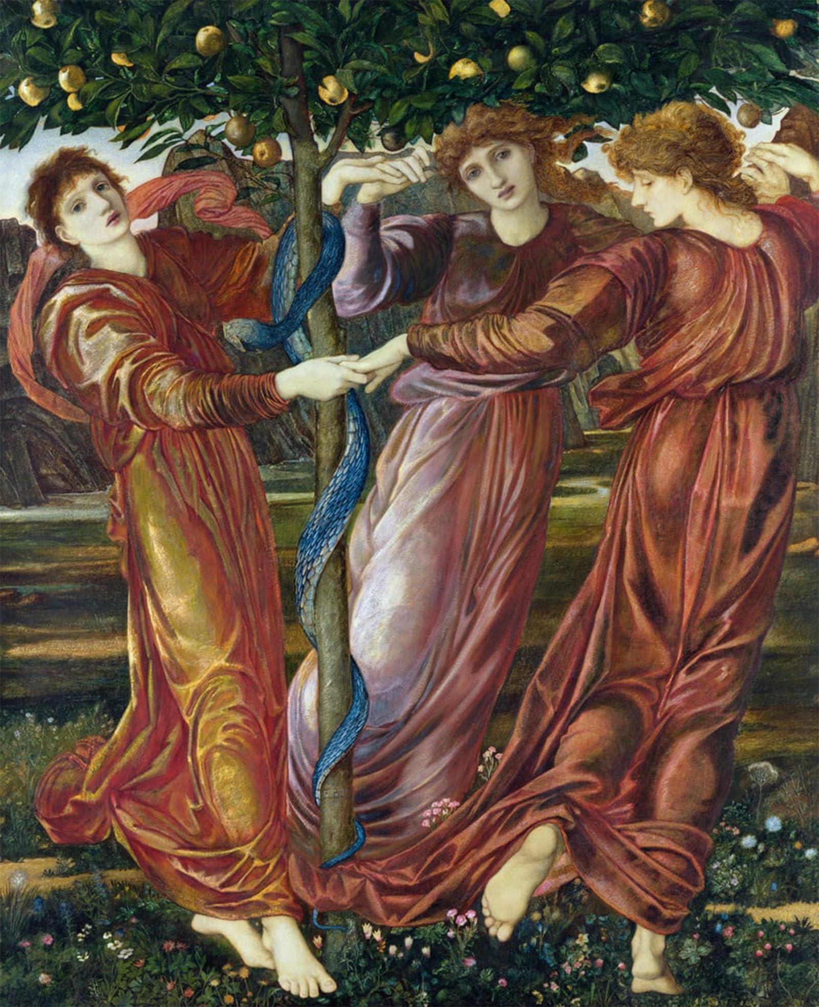 ARTXLXXBN Famous Art Print Poster Vintage Wall Art Garden of the Hesperides by Edward Burne Jones Canvas Art Poster for Home Decor 60x90cm