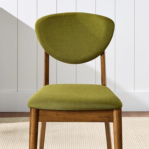 Miniatura 3 de Best Choice Products Juego de 2 sillas de comedor, de madera tapizada moderna de mediados de siglo, sin brazos con cojín de asiento, respaldo