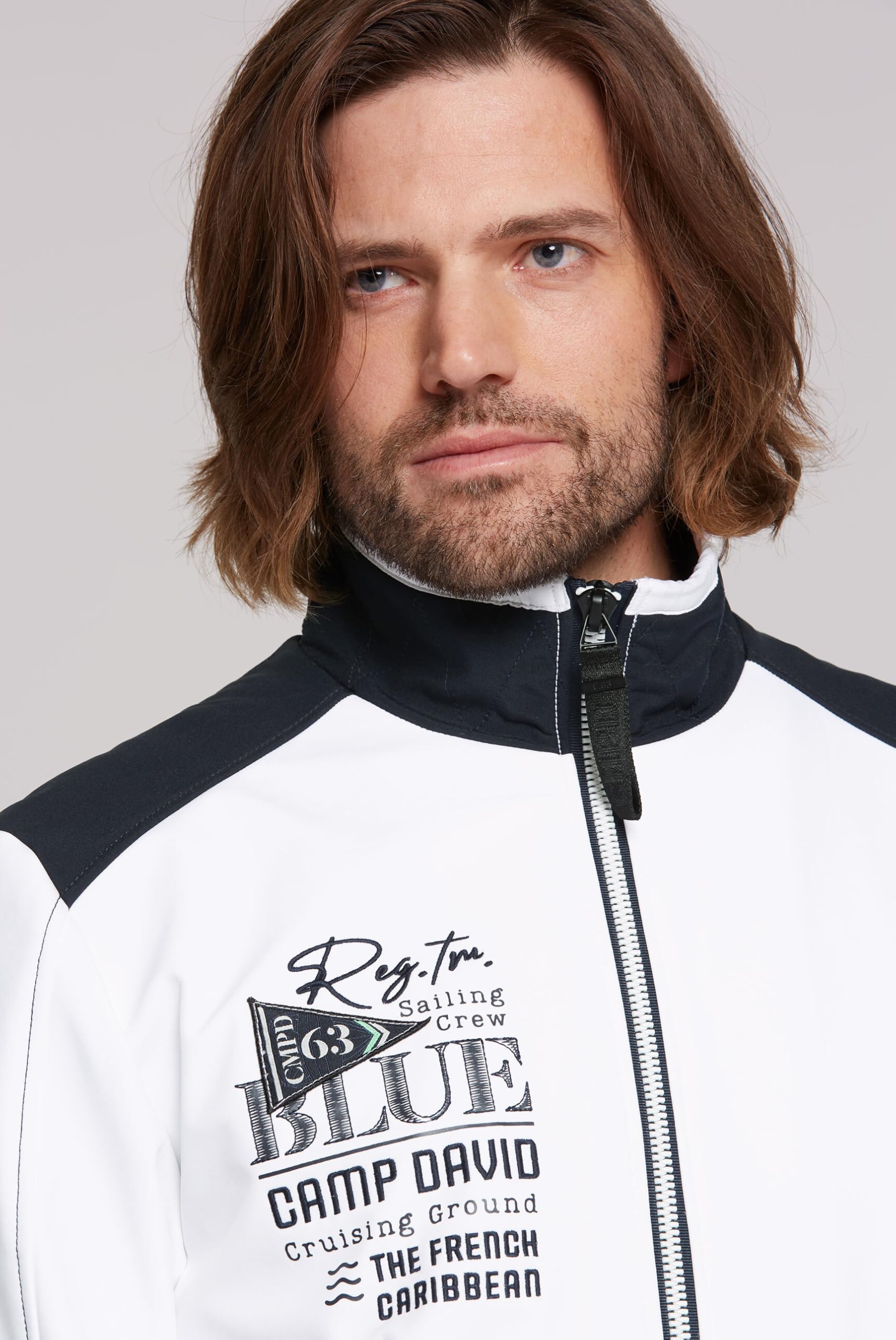 Camp David Herren Softshelljacke mit Colour-Blocking