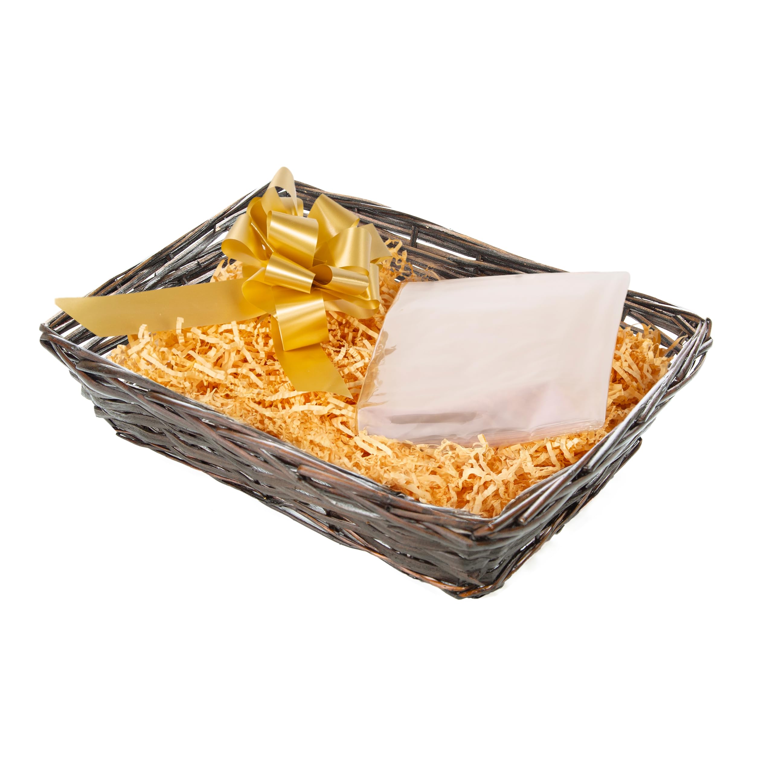 Brown Wicker Basket for Hampers Make You Own Gift Hamper Kit Birthday Christening Wedding Christmas Gifts Hampers (Beige)
