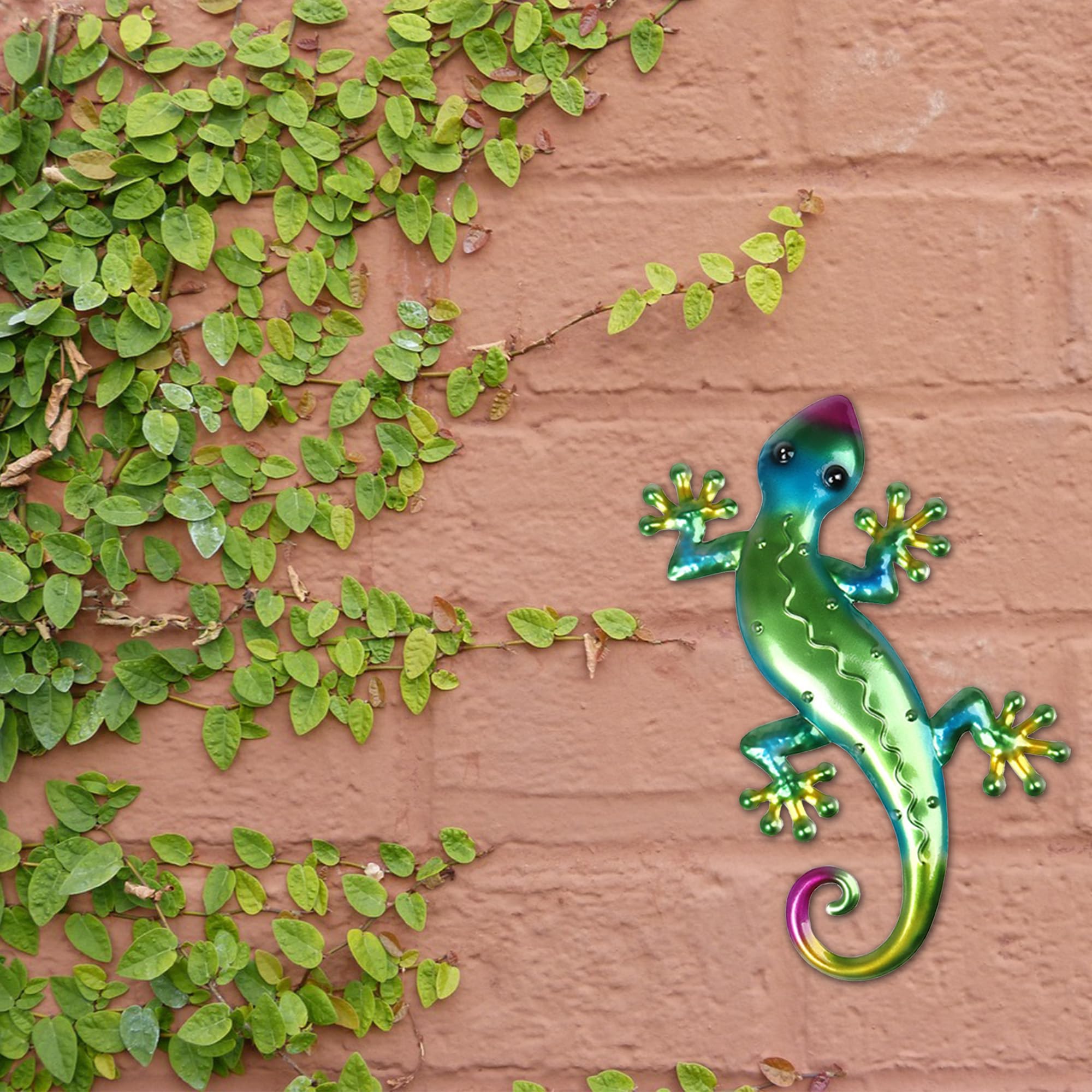Metall Gecko Wanddekoration – Farbenfrohe Eidechsen-Statue Aus Metall Für Gartenzaun, Balkon & Terrasse – Wetterfest, Handgefertigt, Ein Echter Hingucker Metall Gecko Wanddekoration – Farbenfrohe Eidechsen-Statue Aus Metall Für Gartenzaun, Balkon & Terrasse – Wetterfest, Handgefertigt, Ein Echter Hingucker