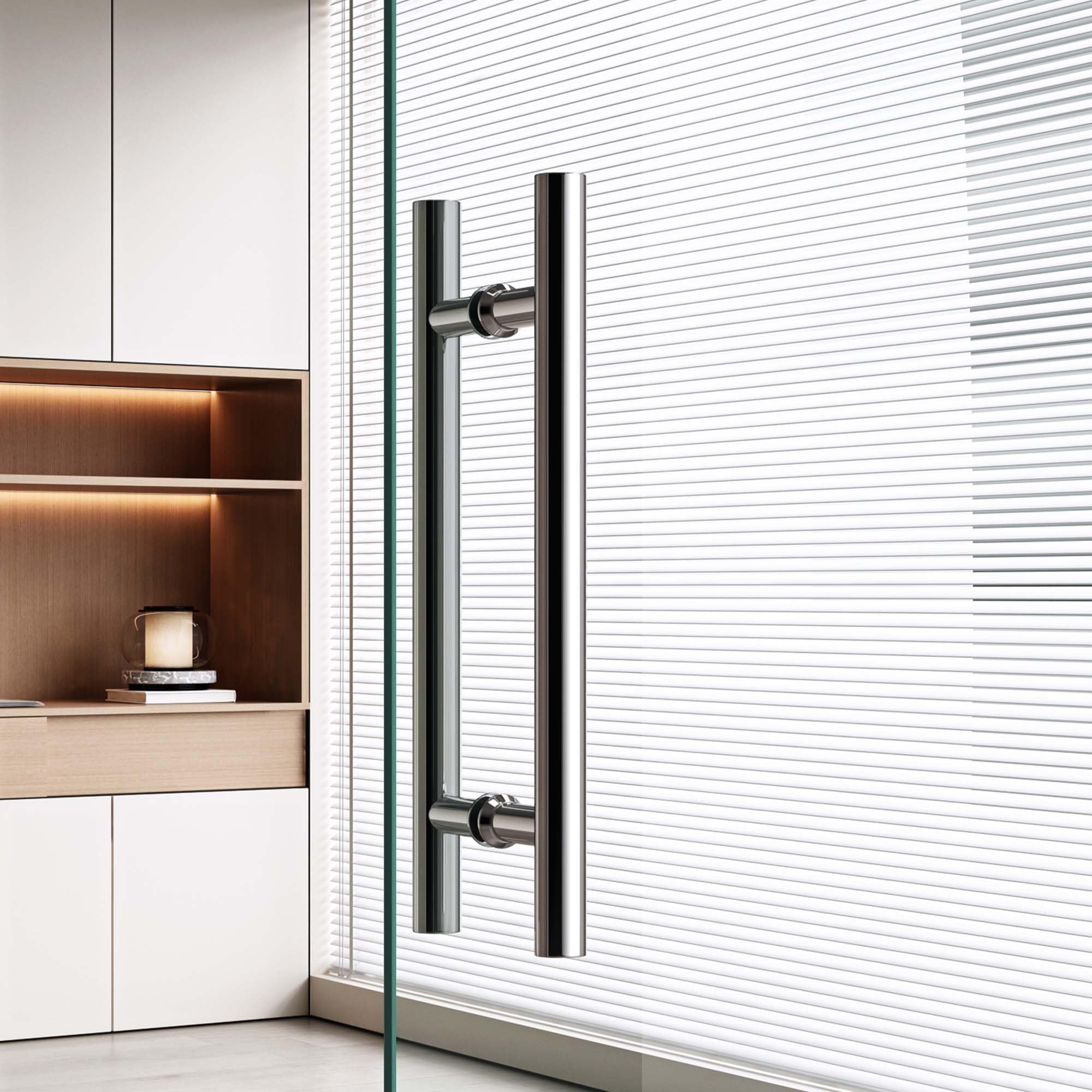 doporro Glasschiebetür Komplettset 90x205cm Zimmertür ESG-Glas Klarglas