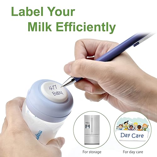 Miniatura 4 de Maymom Botella de recolección de leche de boca ancha con tapa de cúpula, parte superior de botella, disco de sellado SureSeal puede reemplazar