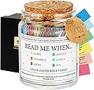 Bible Verse Jar,Scripture Prayer Cards Holy Read Me When Bible Verses Jar,Confirmation Baptisms Christian Gifts for Women Men Teen Girls Boy,Birthday Christmas Gifts for Women Men Teens Mom Friends