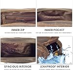 LEATHER VILLAGE Premium Leather Toiletry Travel with Waterproof Lining for Men & Women - Brown | King-Size Handcrafted Vintage Dopp Kit Bag