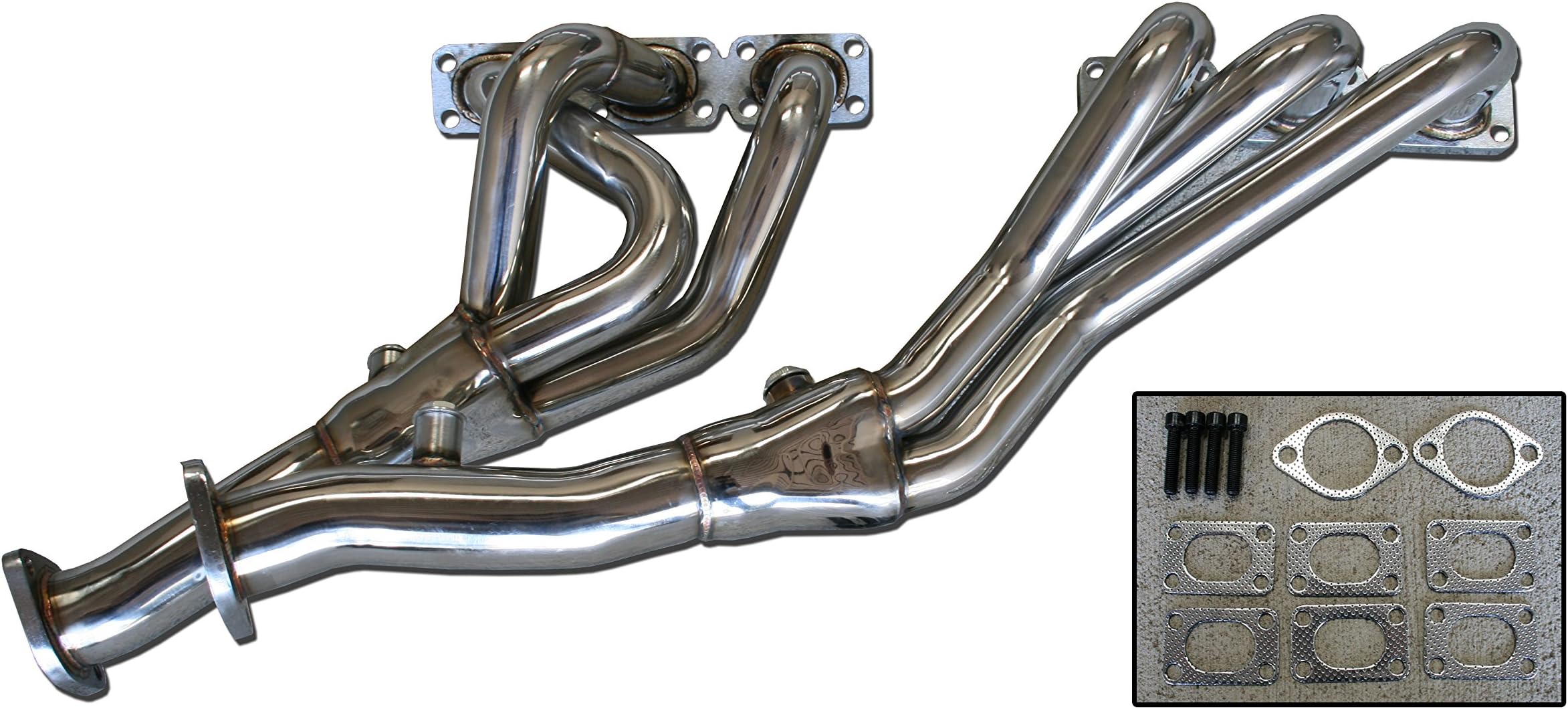 Stainless Steel Exhaust Header Kit compatible with BMW 325/330 2.5L/3.0L E46 for 2000-2006 Models