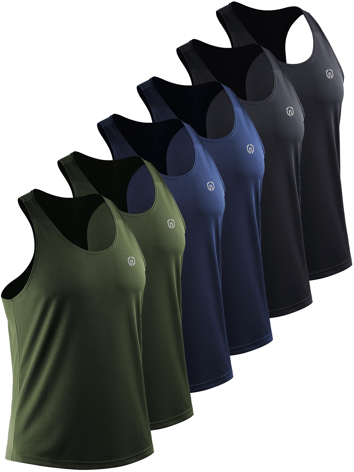 Neleus Men's 3 Pack Workout Running Tank Top Sleeveless Gym Athletic Shirts