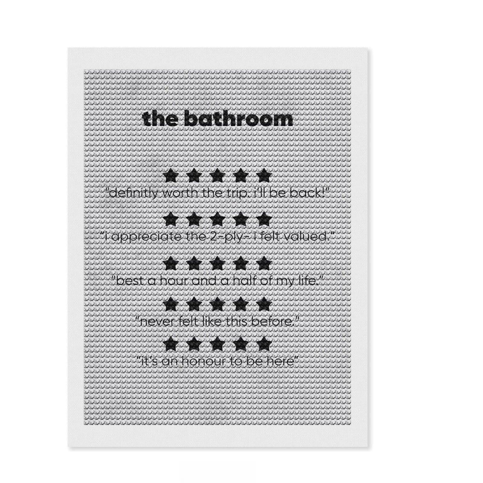 Junmoney The Bathroom Review Diamond Painting Set 12"x16", Enjoyable At-Home Hobby, with Tool Kit, Modern Decor, Christmas Gift, Easy to Enjoy