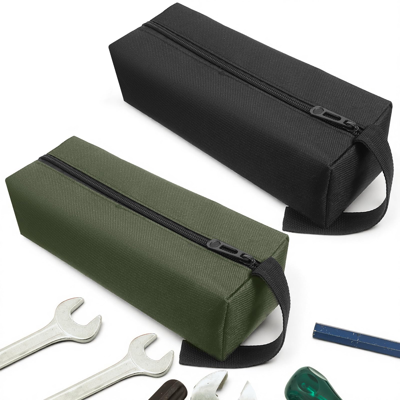 Tool Pouches With Zipper 2 Pack Multipurpose Small Tool Bags With Zipper Heavy Duty Canvas Zipper Pouch For