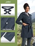 Rain Jacket Women Waterproof Lightweight Raincoat with Hood Long Trench Coat for Women Windbreaker Spring Jacket