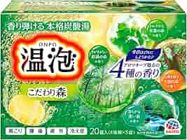 温泡 入浴剤 こだわり森 4種 & こだわりゆず 4種 合計200錠 Amazon | 温泡 こだわり森 4種x5錠 20錠入り 入浴剤 アソート 無