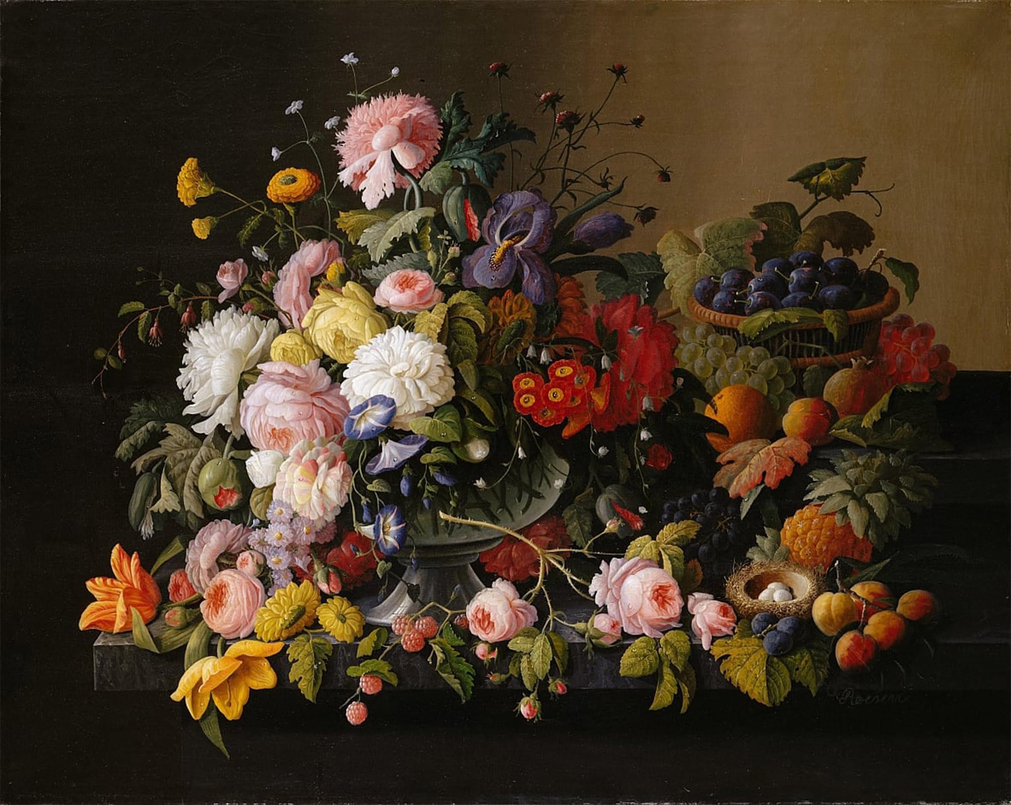 ARTXLXXBN Famous Painting Art Wall Decor Abstract Art Picture Still Life Flowers and Fruit by Famous pianter Animal Pictures for Home Decor 60x90cm