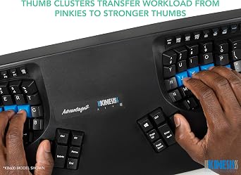 Kinesis Advantage2 Ergonomic Keyboard (KB600), Black top case, Cherry MX Brown Switches, QWERTY keycaps