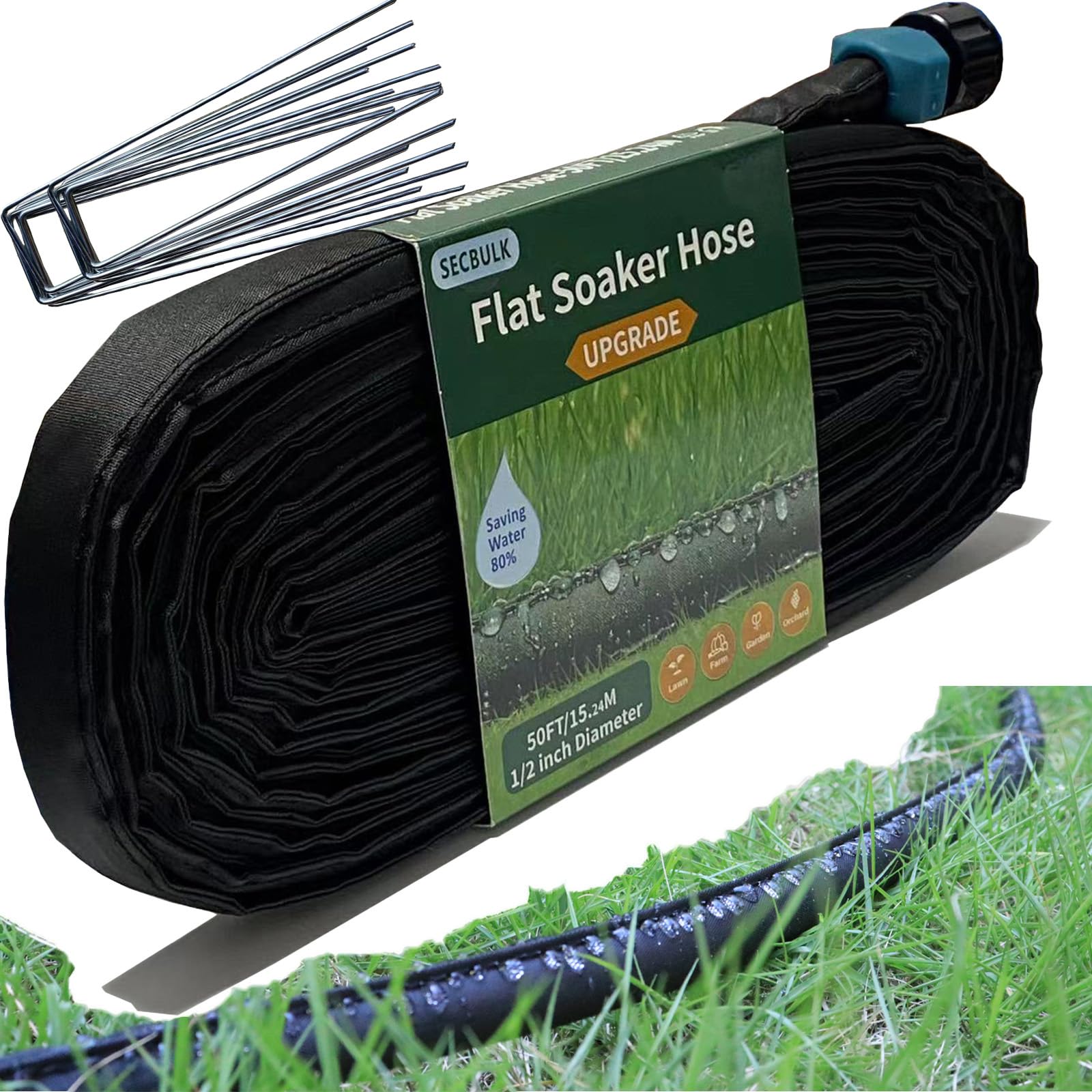 Secbulk Flat Soaker Hose 50 ft