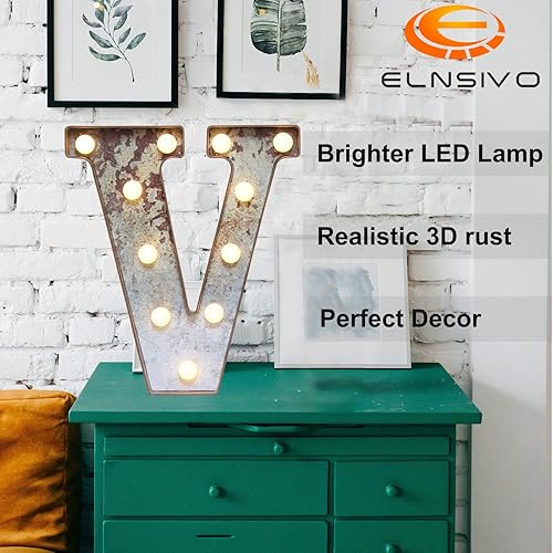 Miniatura 2 de Elnsivo - Letras con luces LED, efecto a hierro