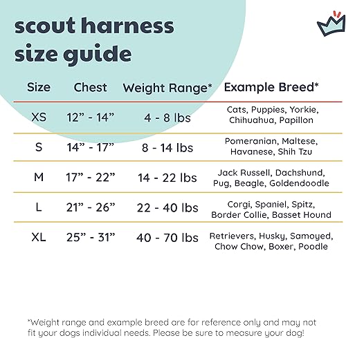 Miniatura 3 de Huxley & Kent Scout LoPro Arnés  Fresa (extra pequeño, 4-8 libras)  Arnés de malla fácil de controlar para perros con tiras reflectantes para
