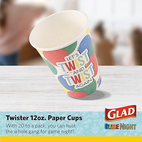Miniatura 2 de Glad Game Night Twister - Vasos desechables | Diversión nocturna de juego familiar, vasos de papel de 12 onzas, 200 unidades