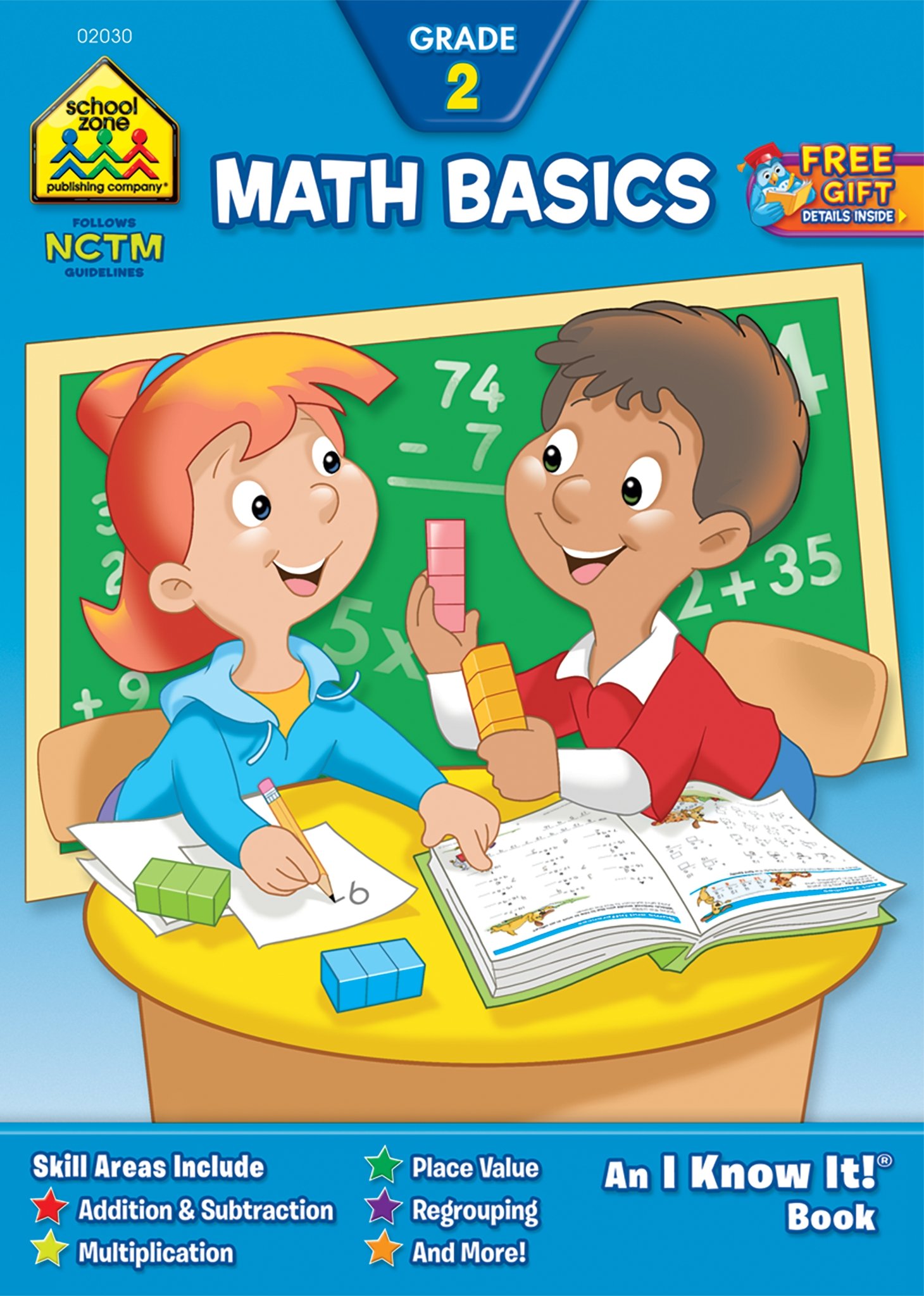 School Zone - Math Basics 2 Workbook - 32 Pages, Ages 7 to 8, Grade 2, Addition, Subtraction, Multiplication, Place Value, and More (School Zone I Know It!® Workbook Series) (I Know It! Books)