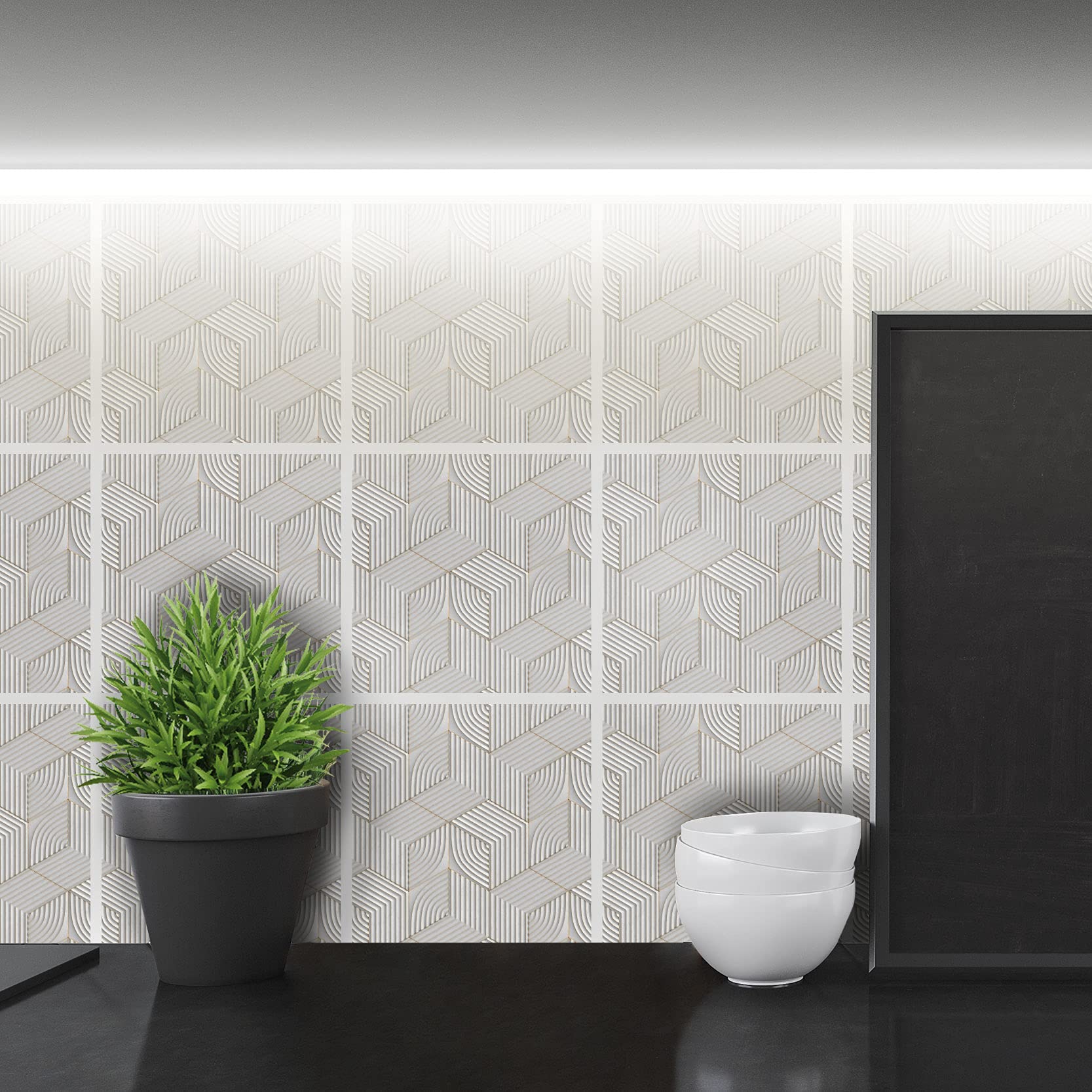 32 Adesivi Per Piastrelle 15x15 Cm - Autoadesivi Impermeabili Per Bagno E Cucina - Foto 7