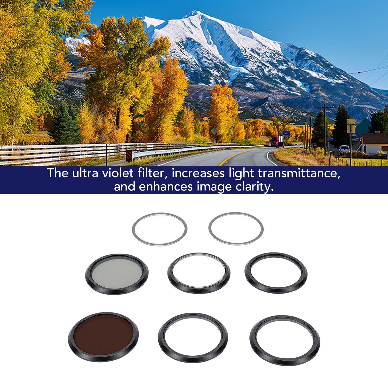 Akozon Zestaw Filtrów Aparatu Filtry Magnetyczne do Aparatów Bezlusterkowych LX10 G7X3 G7X2 ZV 1 RX100 M5 GRVI GR3 GR2