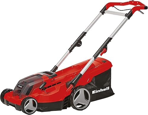 Miniatura 2 de Einhell GE-CM - Cortacésped inalámbrico de 36 voltios de 15 pulgadas con ajuste de altura de 6 posiciones, mango ajustable, bolsa de recolección