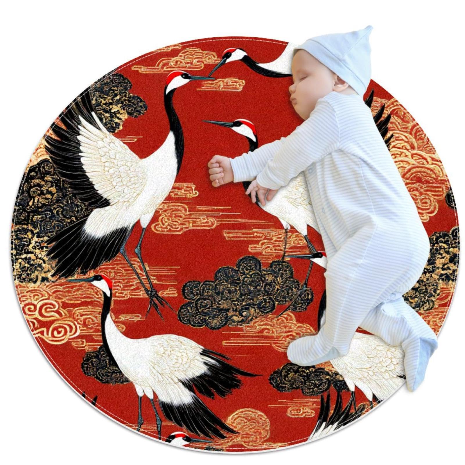 Tapis de salle de bain grue antidérapant pour chambre d'enfant