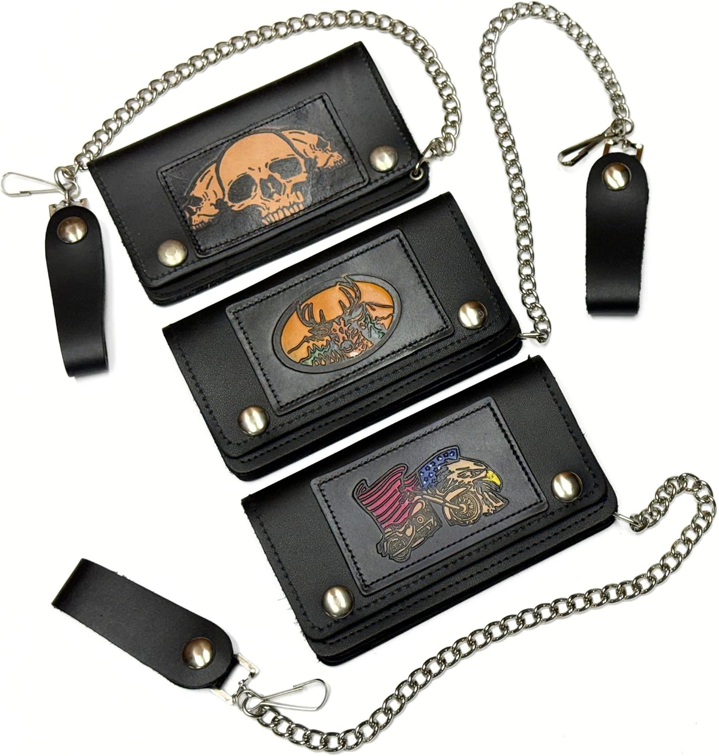 Embossed Men's Leather Wallet (Embossed - Deer)
