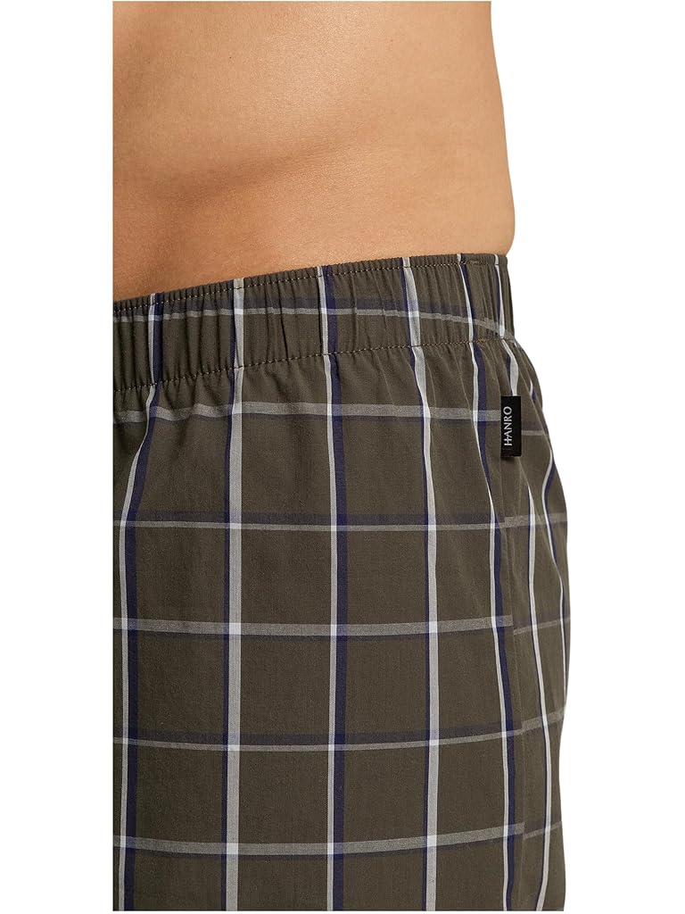 Black Hanro Fancy Woven Boxer