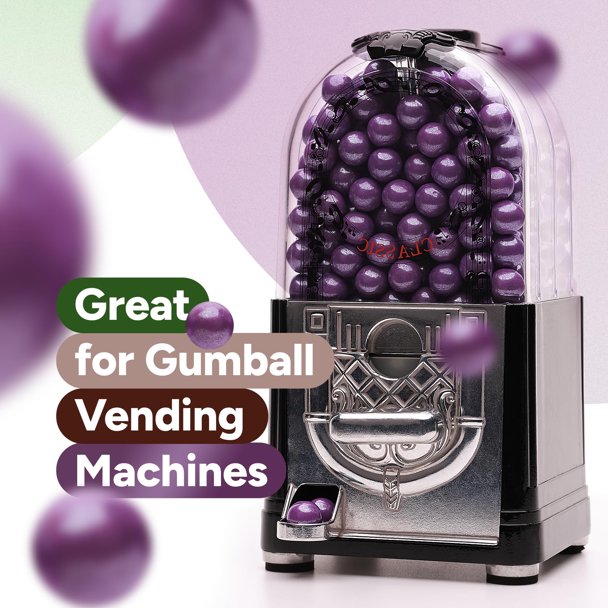Amazon.com : Shimmer Gumballs for Gumball Machine Pearl Assorted