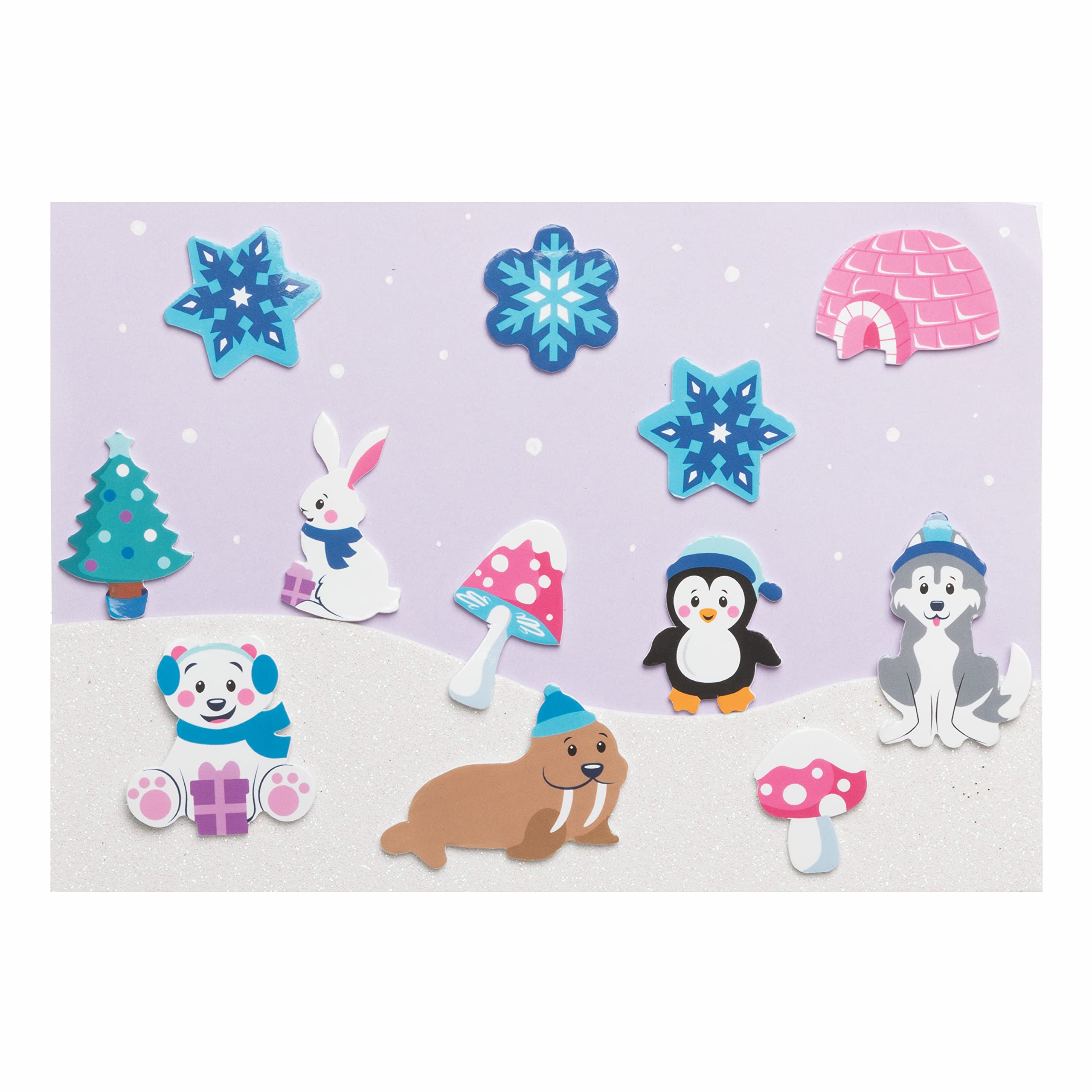 Baker Ross FC168 Kerstbal foam stickers - Pak van 200, Kinder stickers, Ideaal voor Kinder Knutselprojecten, Geweldig voor Kaarten maken en het versieren van plakboeken