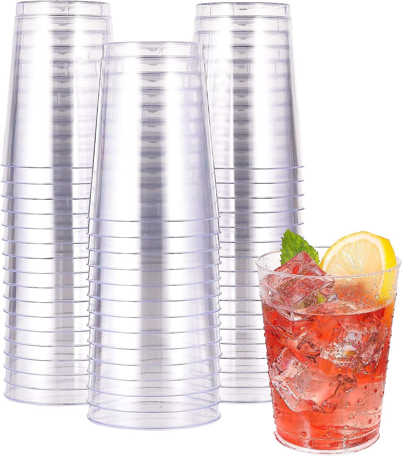 50 Bicchieri Di Plastica Trasparenti Riutilizzabili Da 300ml - Per Feste, Champagne E Cocktail - Foto 8