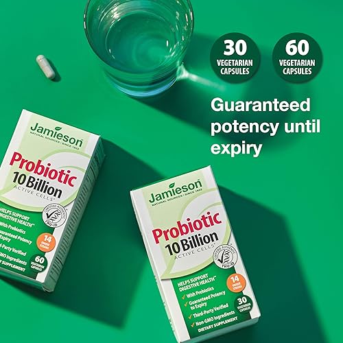 Miniatura 8 de Jamieson Probiotics 10 mil millones, suplemento probiótico diario para la digestión, restaurar la salud intestinal y el apoyo del sistema