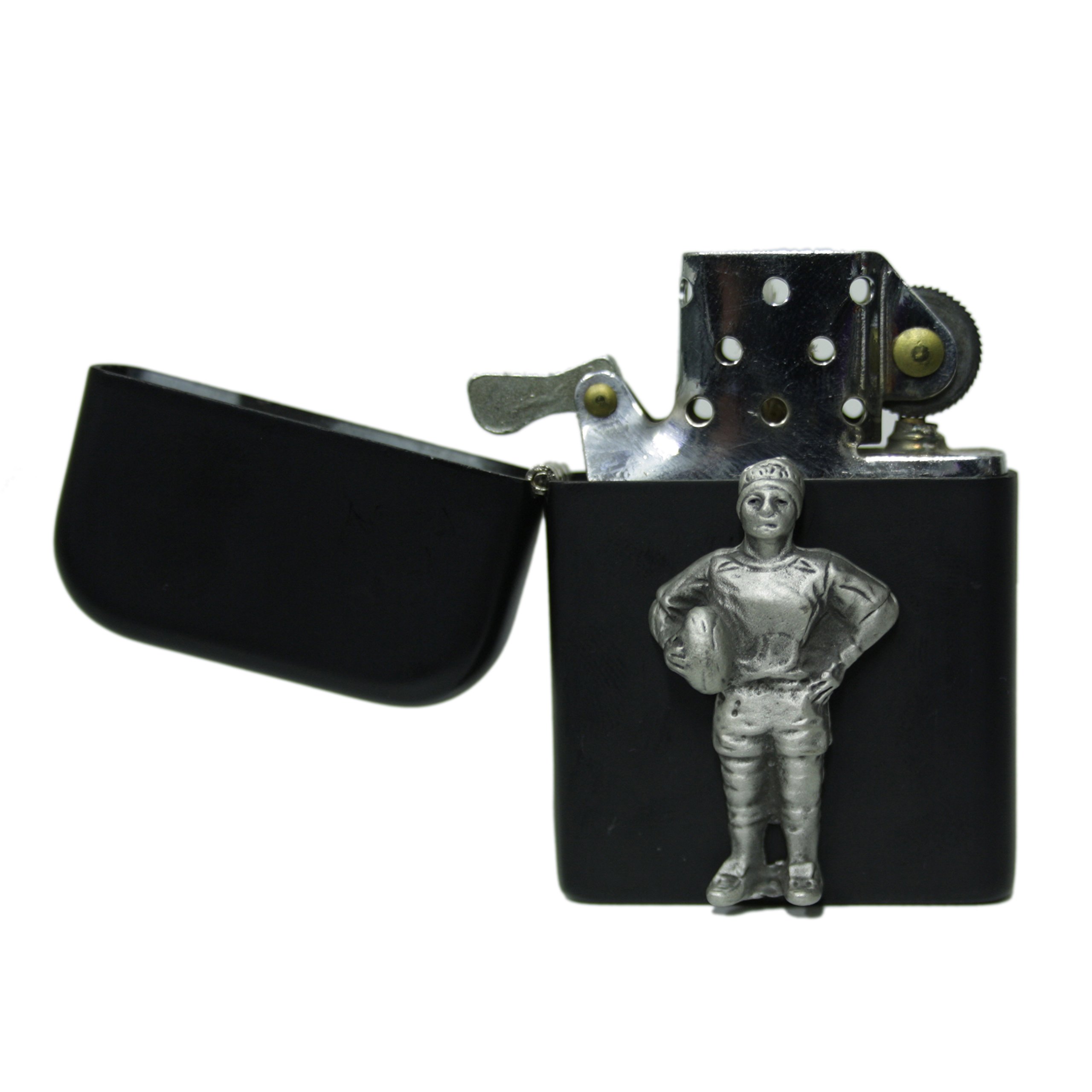 Matte black rugby petrol lighter