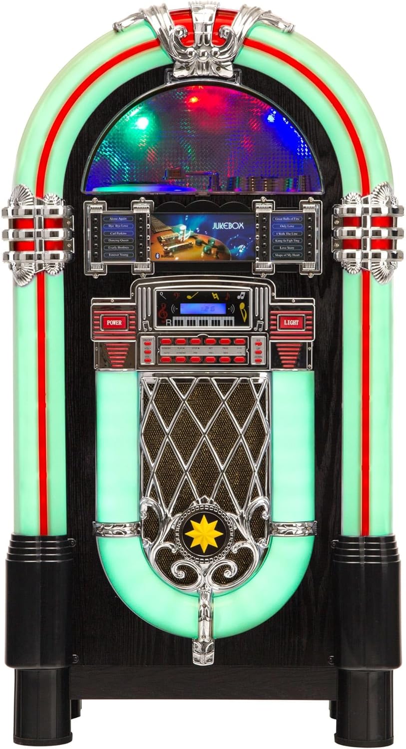 Beatfoxx Lacoon GoldenAge Jukebox XXL avec lecteur CD, radio FM