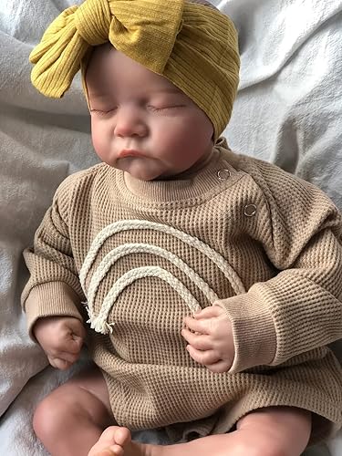 Miniatura 3 de iCradle Muñecas de bebé Reborn de 19 pulgadas, cuerpo suave, realista, muñeca de bebé recién nacido, muñeca de la vida real con ropa y biberones,