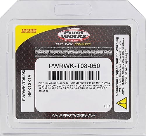Miniatura 4 de Kit de rodamientos de ruedas PWRWK-T08-050 para KTM 50 Junior Adventure 01 02 03 2001 2002 2003, 50 SX Pro Junior 1998 1999 2000 2001, 50 SX Pro