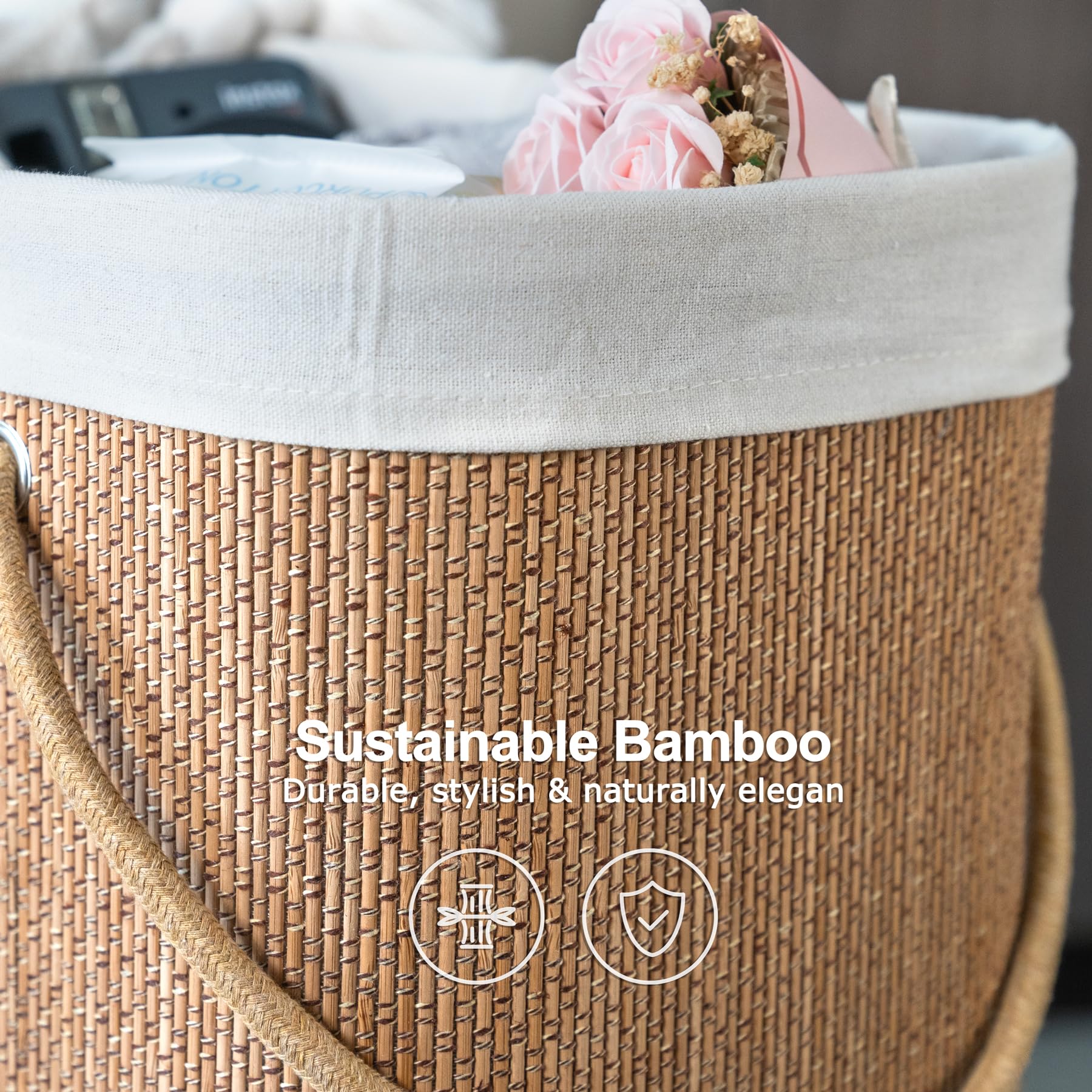 Bamboo Stair Basket - Organize Your Stairs -6