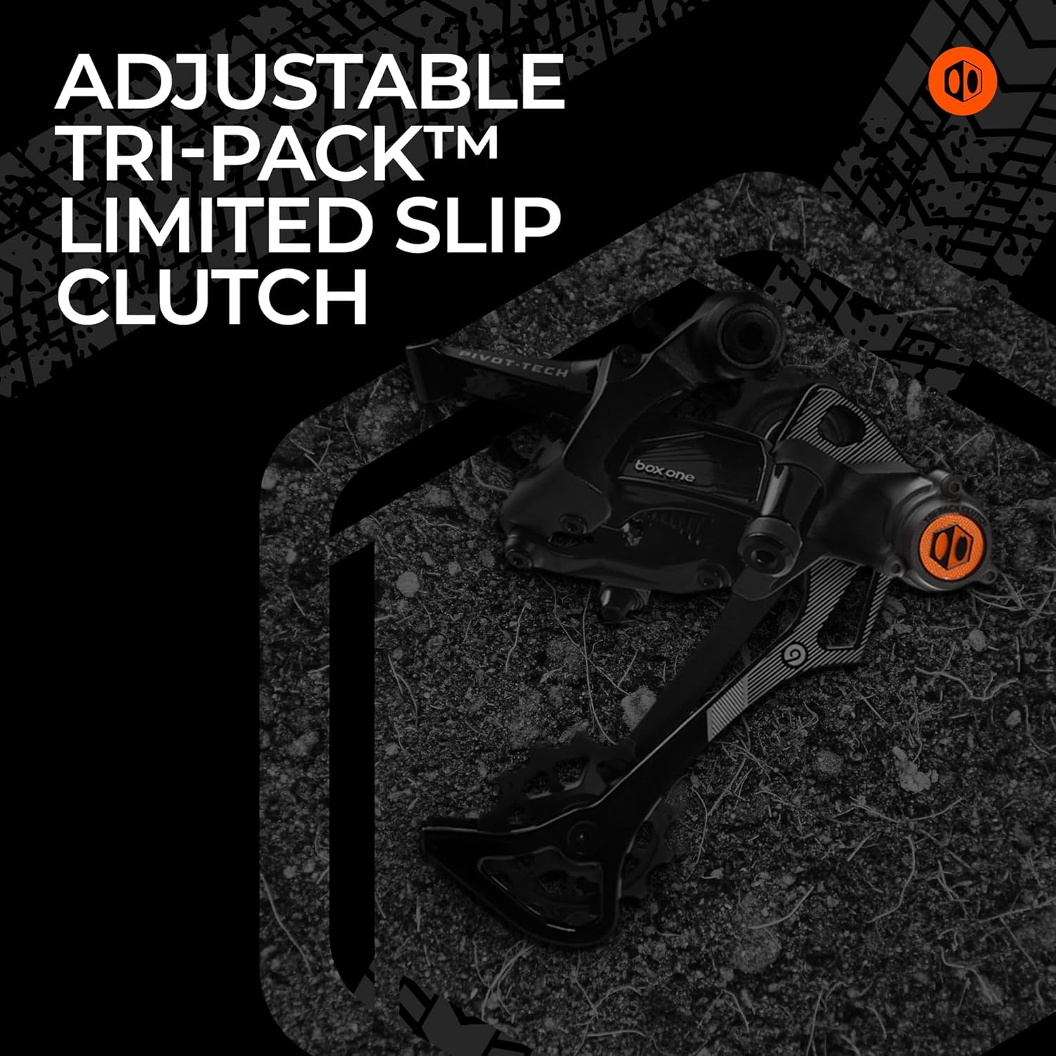 Box One Prime 9 X-Wide Rear Derailleur Bicycles MTB Hanger Non-Direct Mount for Mountain Bike, Cycling Finished Gloss Hard Onyx Sealed Bearing Pulleys | Black