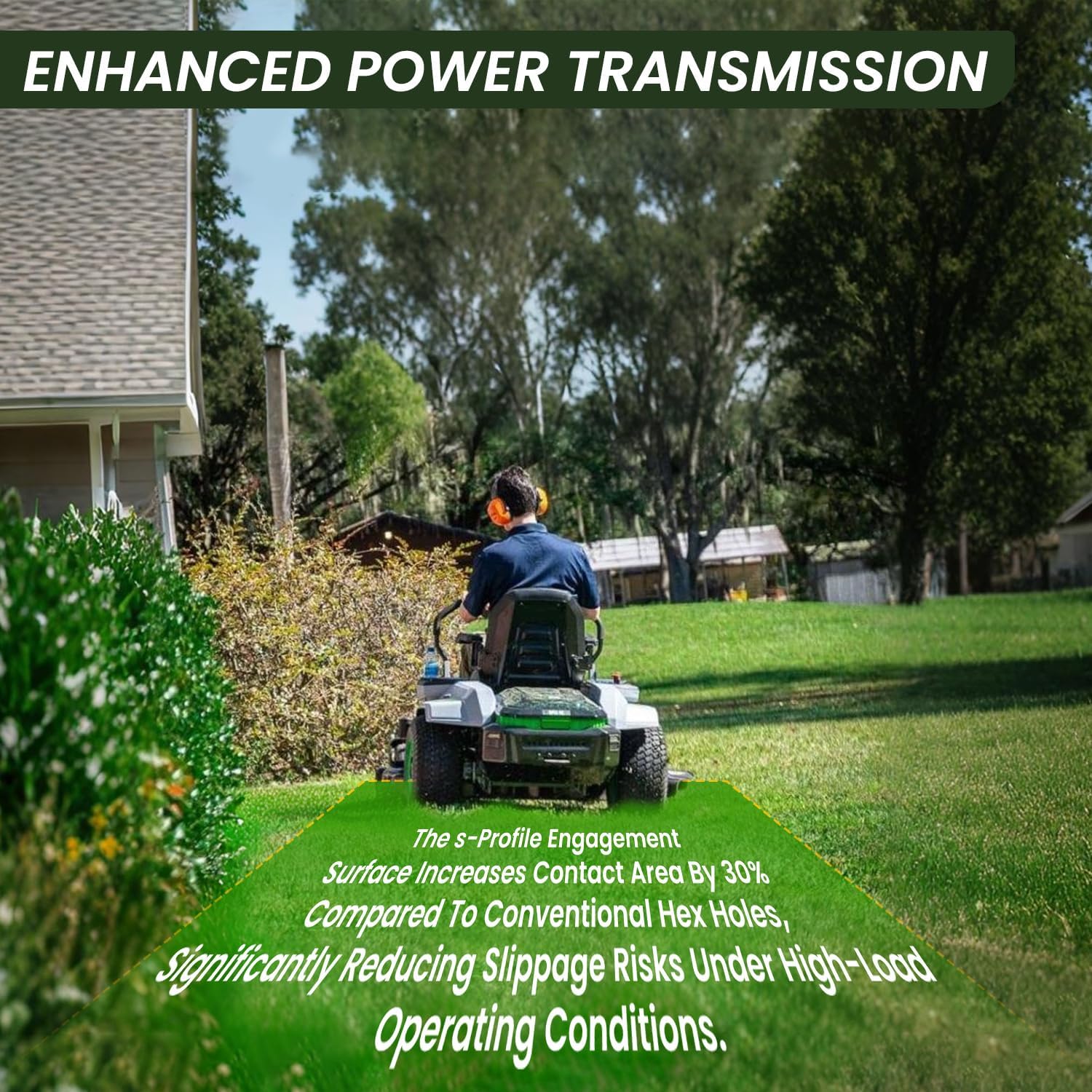 AB5200D Lawn Mower Blades Compatible with EGO Power+ ZT5207L 52” Z6 Zero Turn Riding Mower 3 Packs