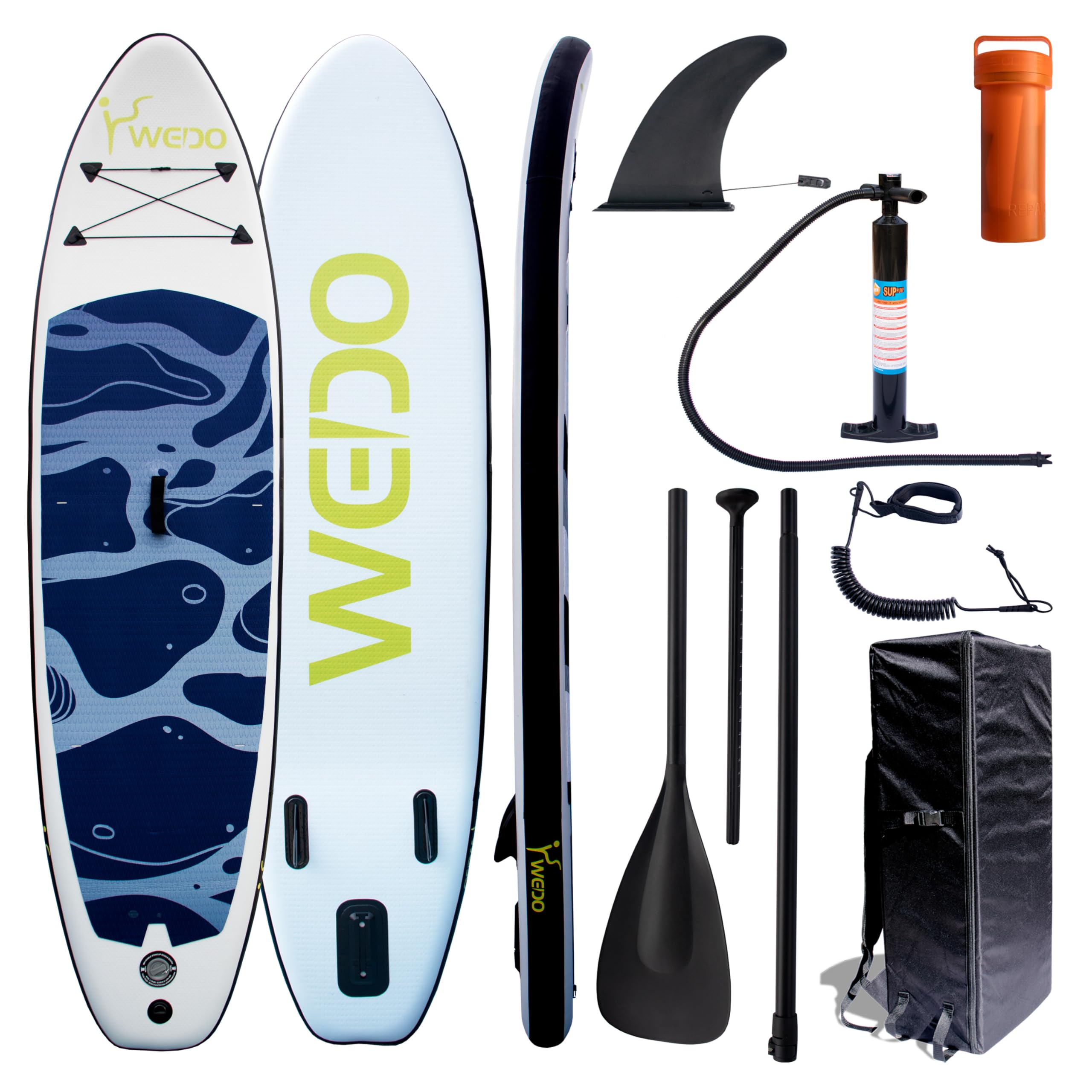 WEDO Tabla de Paddle Surf Hinchable | Tabla De Padel Surf Hinchable 320x81x15 cm | Tabla Paddle Surf 2 Personas hasta 150 kg | Incluye Accesorios Paddle Surf
