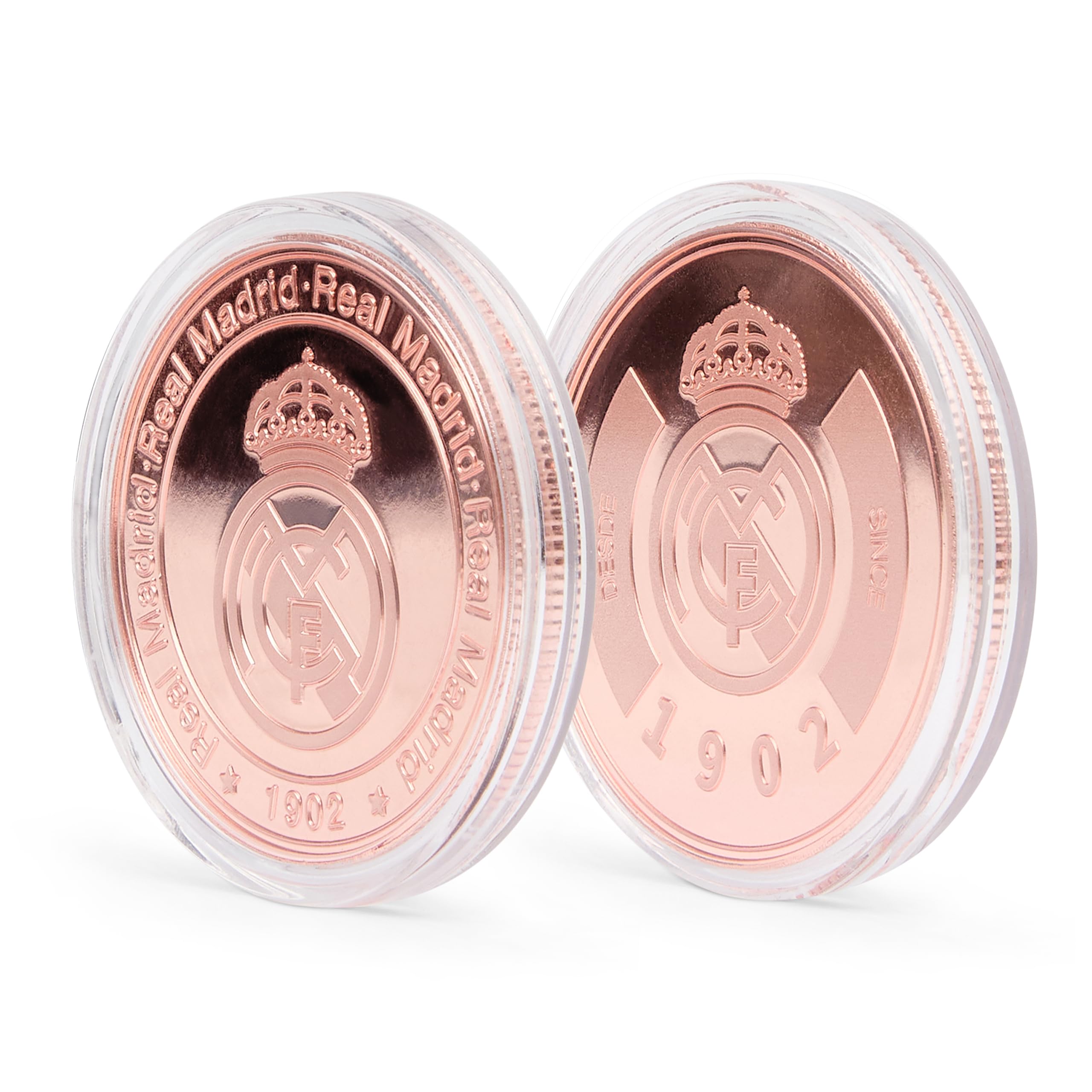 Real Madrid - Moneda edición Especial con Escudo y año de su fundación 1902 - Coleccionable - Cobre - Producto Oficial