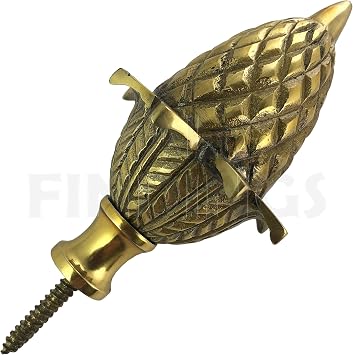 Jewellers Tools Small Brass Acorn Finial Ball Spire Grandfather Clock 73mm high x 45mm Wide
