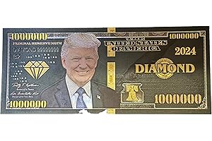 One Million Dollar Trump MAGA Diamond Plated Bill