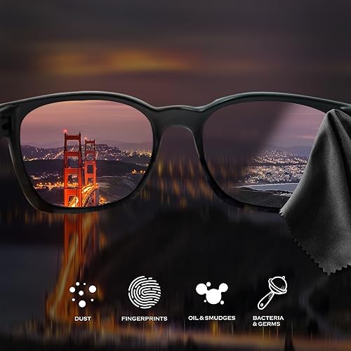 Miniatura 10 de AAwipes Paño de limpieza para anteojos a granel (5.5 x 5.5 pulgadas, azul, 100 unidades, sin logotipo) para anteojos, lentes, teléfonos, pantallas,